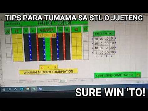 tips para tumama sa stl|TIPS PARA TUMAMA SA STL O JUETENG: SURE WIN 'TO!.